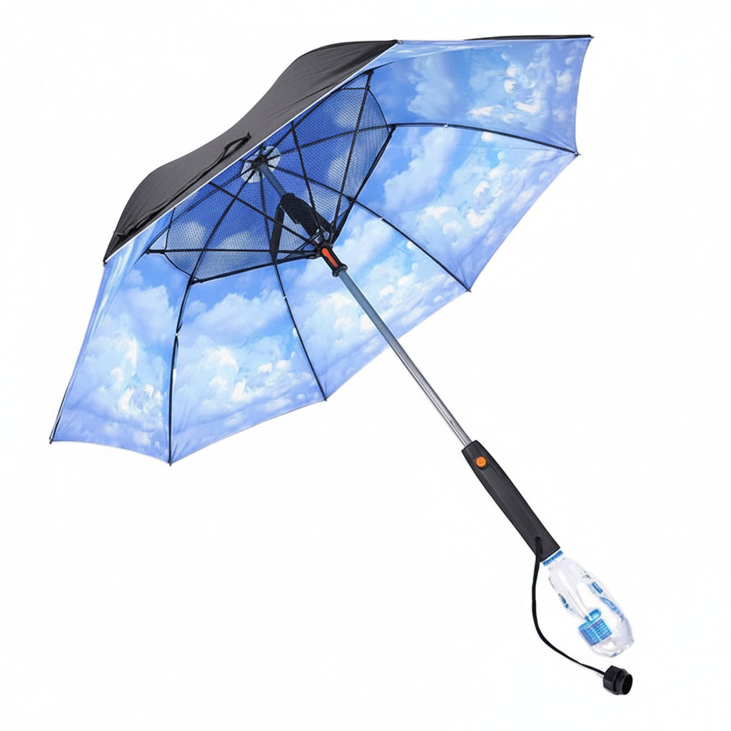 3-in-1 UV-Blocking Cooling Umbrella with Fan & Mist